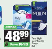 Tena Light Incontinence Range-20s