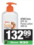 Spar Sola SPF 30 Pump Lotion-400ml