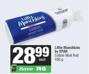 Little Munchkins By Spar Cotton Wool Roll-100g