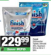 Finish Dishwasher Tablets Ultimate 45s, Quantum 50s Or All In 1 56s