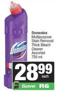 Domestos Multipurpose Stain Removal Thick Bleach Cleaner Assorted-750ml