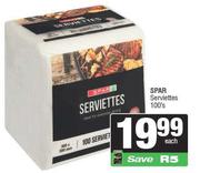 Spar Serviettes-100's