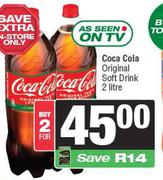 Coca Cola Original Soft Drink-For 2 x 2L