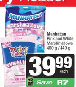 Manhattan Pink & White Marshmallows-400g/440g