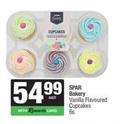 Spar Bakery Vanilla Flavoured Cupcakes-6s Pack