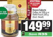 Douwe Egberts Coffee Jar 200g Or Refill Pouch 230g-Each
