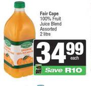 Fair Cape 100% Fruit Juice Blend Assorted-2Ltr 