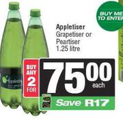 Appletiser Graperiser Or Peartiser-For Any 2 x 1.25Ltr 