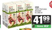 Spar 100% Fruit Juice Assorted-6 x 200ml Per Pack
