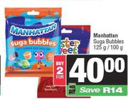 Manhattan Suga Bubbles-For 2 x 125g/100g