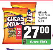 Willards Cheas Naks Assorted-For 2 x 135g 