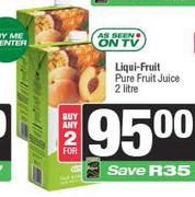 Liqui-Fruit Pure Fruit Juice-For Any 2 x 2Ltr