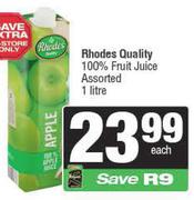 Rhodes Quality 100% Fruit Juice Assorted-1Ltr