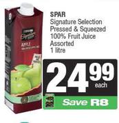 Spar Signature Selection Pressed & Squeezed 100% Fruit Juice Assorted-1Ltr