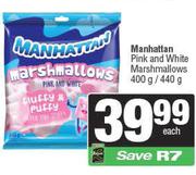 Manhattan Pink And White Marshmallows-400g/440g Each