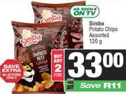 Simba Potato Chips Assorted-For Any 2 x 120g