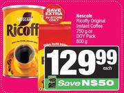 Nescafe Ricoffy Original Instant Coffee 750g Or DOY Pack 800g-Each