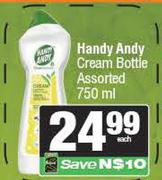 Handy Andy Cream Bottle Assorted-750ml