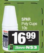 Spar Poly Cups-10s Pack