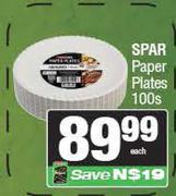Spar Paper Plates-100s Pack
