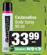 Exclamation Body Spray-90ml
