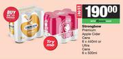 Strongbow Premium Apple Cider Cans 6 x 440ml Or Ultra Cans 6 x 500ml-For Any 2