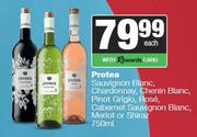 Protea Sauvignon/Chenin Blanc,Chardonnay,Pinot Grigio,Rose,Cabernet Suvign Blanc,Merlot/Shiraz-750ml