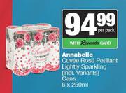 Annabelle Cuvee Rose Petllant Lightly Sparkling (Incl Variant) Cans-6 x 250ml Per Pack