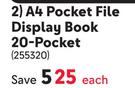 Butterfly A4 Pocket File Display Book (20-Pocket)