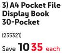 Butterfly A4 Pocket File Display Book (30-Pocket)