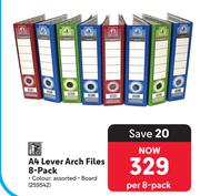 A4 Lever Arch Files (8-Pack)-Per 8 Pack