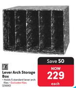 Lever Arch Storage Box (Holds 5 Arch Files) Excl Files-Each