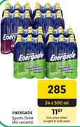 Energade Sports Drink (All Variants)-24 x 500ml