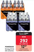 Powerade Energy Drink (All Variants)-24 x 500ml