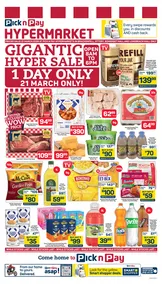 Pick n Pay Hypermarket Western Cape : Gigantic Hyper Sale (21 March 2026 Only!)