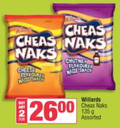 Willards Cheas Naks Assorted-For Any 2 x 135g