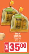 Spar Freshline Bananas-For 2 x 750g