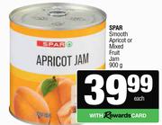 Spar Smooth Apricot Or Mixed Fruit Jam-900g