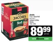 Jacobs 3 In 1 Or 2 In 1 Instant Coffee Sticks-10s/20s Per Box
