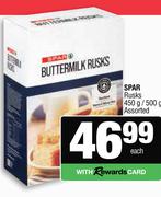 Spar Rusks Assorted-450g/500g