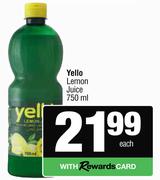 Yello Lemon Juice-750ml