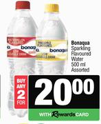 Bonaqua Sparkling Flavoured Water Assorted-For Any 2 x 500ml