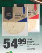 Spar Bakers White Or Brown Large Wraps-8s