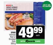 Spar Viennas Red Or Smoked Only-500g Each