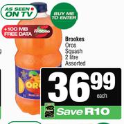 Brookes Oros Squash Assorted-2Ltr