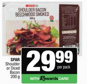 Spar Shoulder Or Diced Bacon-200g Per Pack