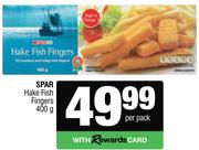 Spar Hake Fish Fingers-400g Per Pack