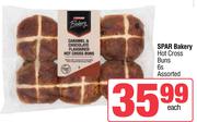 Spar Bakery Hot Cross Buns Assorted-6's Pack