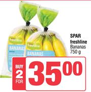 Spar Freshline Bananas-For 2 x 750g