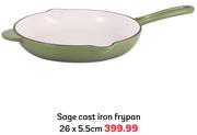 Sage Cast Iron Frypan 26 x 5.5cm